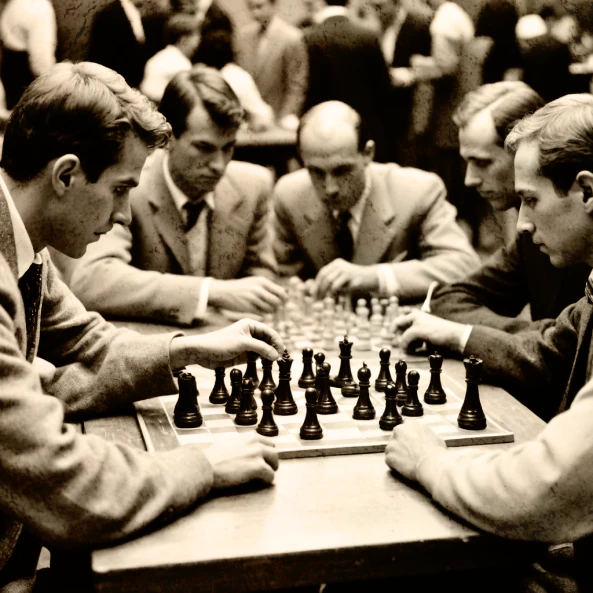Игроки на шахматном турнире